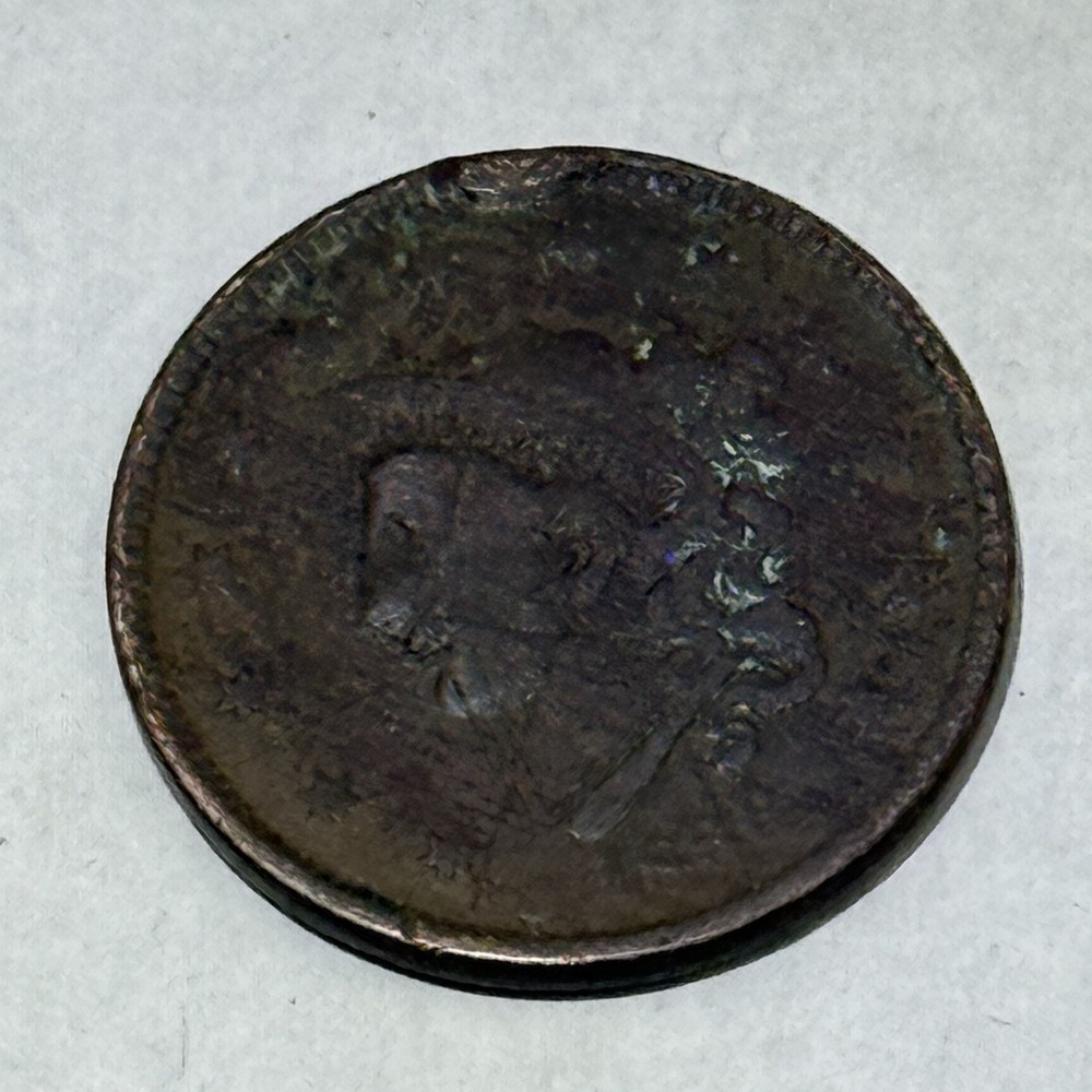 1836 Large Cent W/ Cud