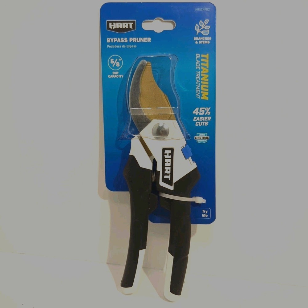 HART 5/8" Bypass Pruner & Micro Tip Pruner 2 Pack Titanium Blade Treatment