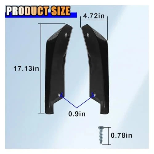 2PCS Universal Car Rear Bumper Lip Splitter Canard Diffuser - Side Fin Black