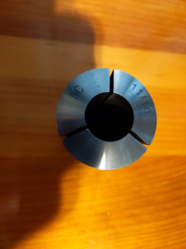 Unmarked  11/16" ROUND 5C Collet w/ Internal Threads