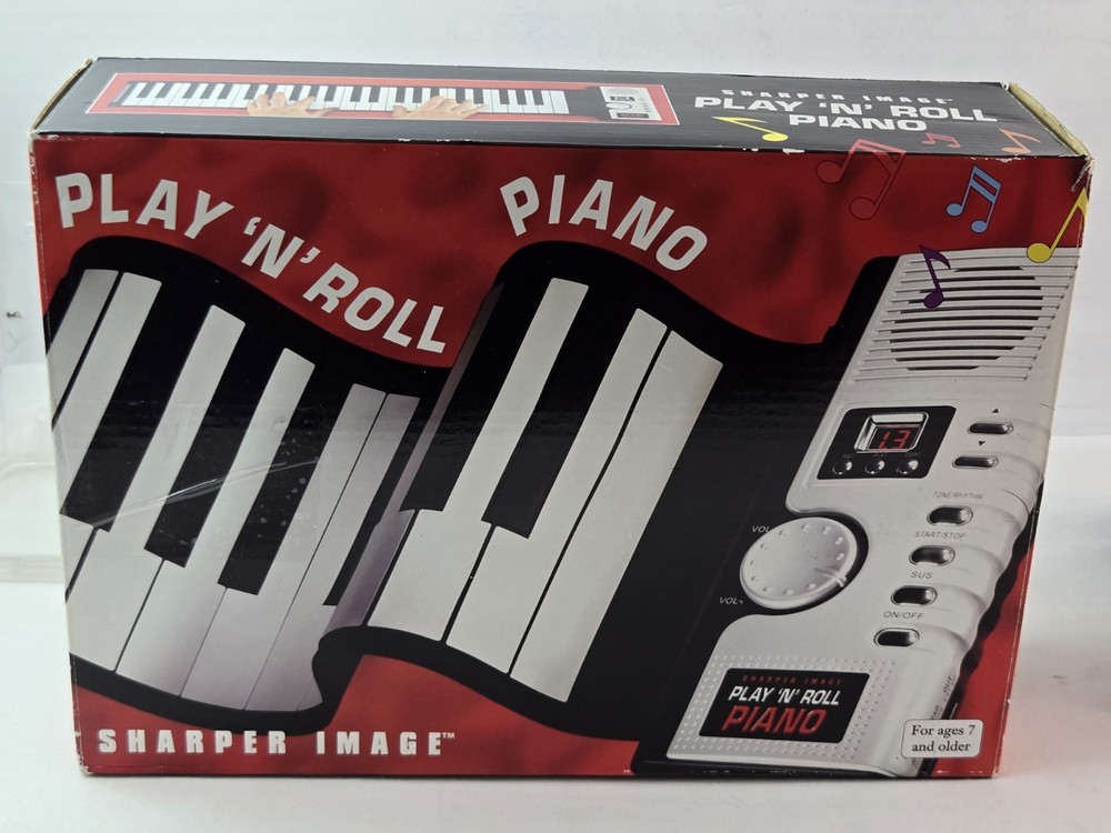 Sharper Image Play ‘N' Roll Portable Piano Electronic Keyboard Tested Working