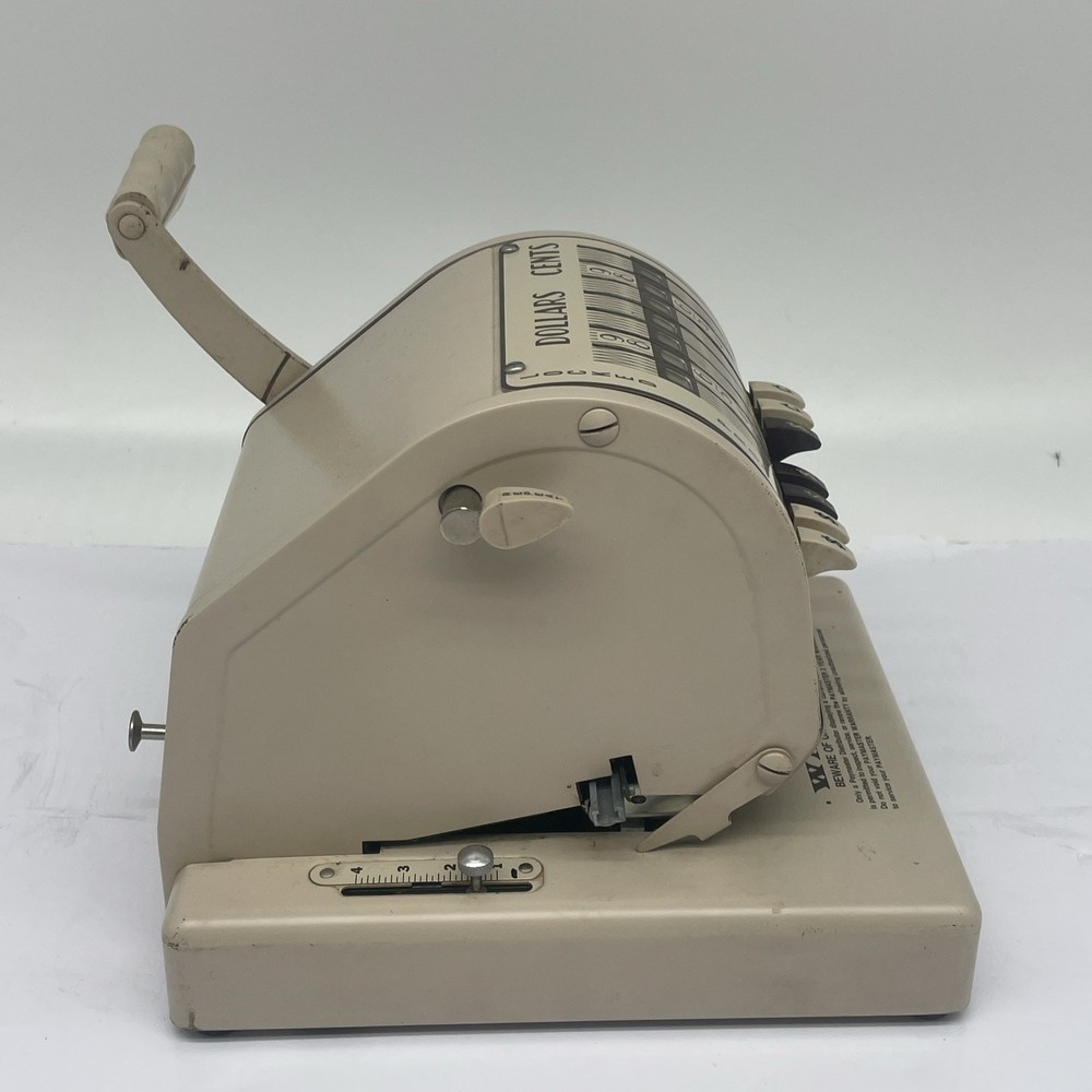 Paymaster Corp Series X-550 Vintage Check Writer Machine 7 Column