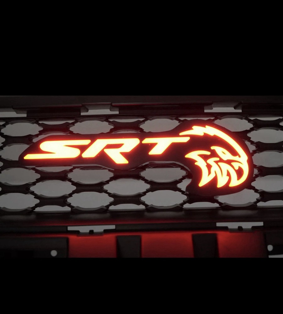 SR.T TRACKHAWK LED FRONT GRILLE BADGE FULL RGBW BLUETOOTH CONTROLLED