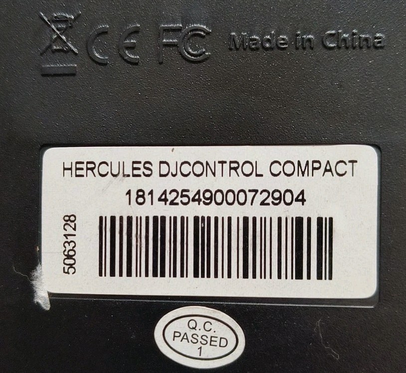 Hercules DJControl Compact Mobile DJ Mixer Controller W USB Cable New *No Box