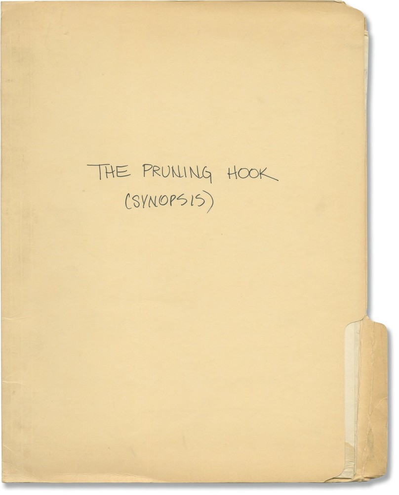 P E Lapide PRUNING HOOK Original treatment script for an unproduced #147071