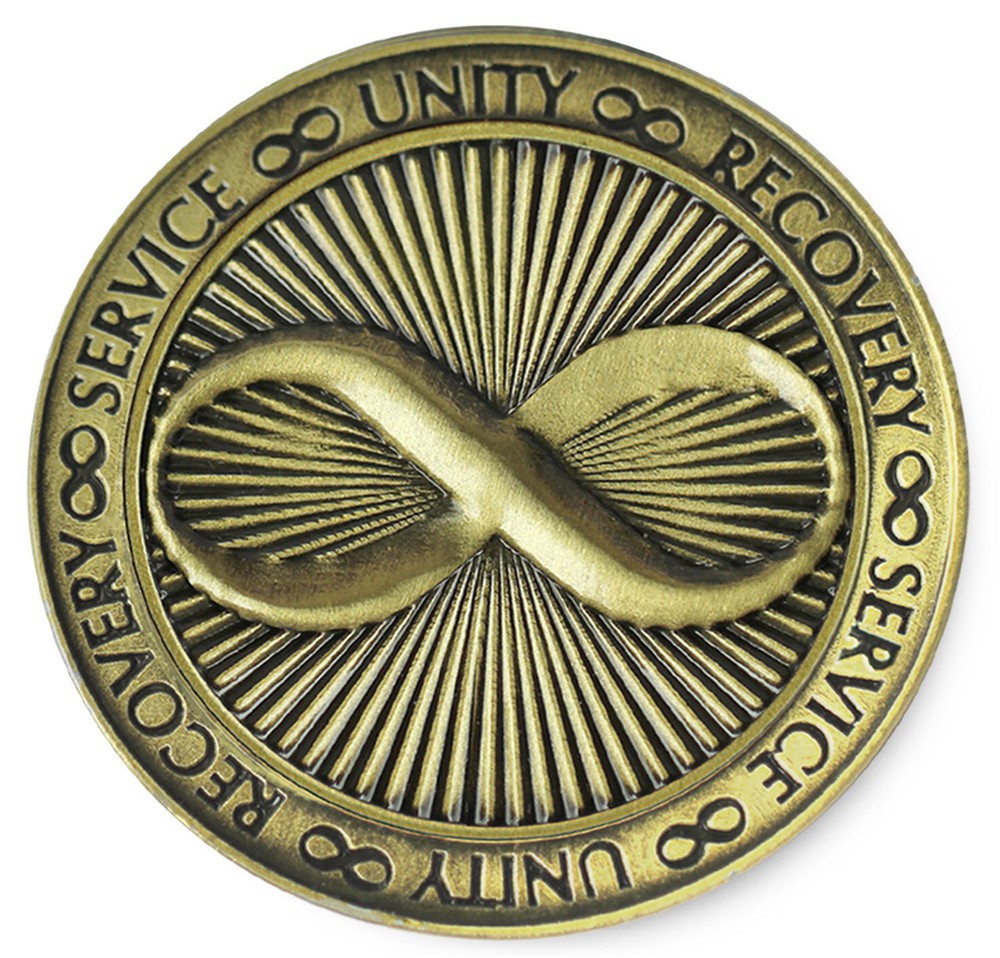 Infinity Coin /Token/Chip/ Medallion Premium Bronze 12 Step Recovery Program