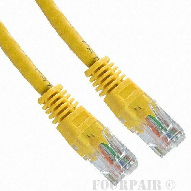 20 Pack Lot - 15ft CAT6 Ethernet Network LAN Router Patch Cable Cord Wire Yellow
