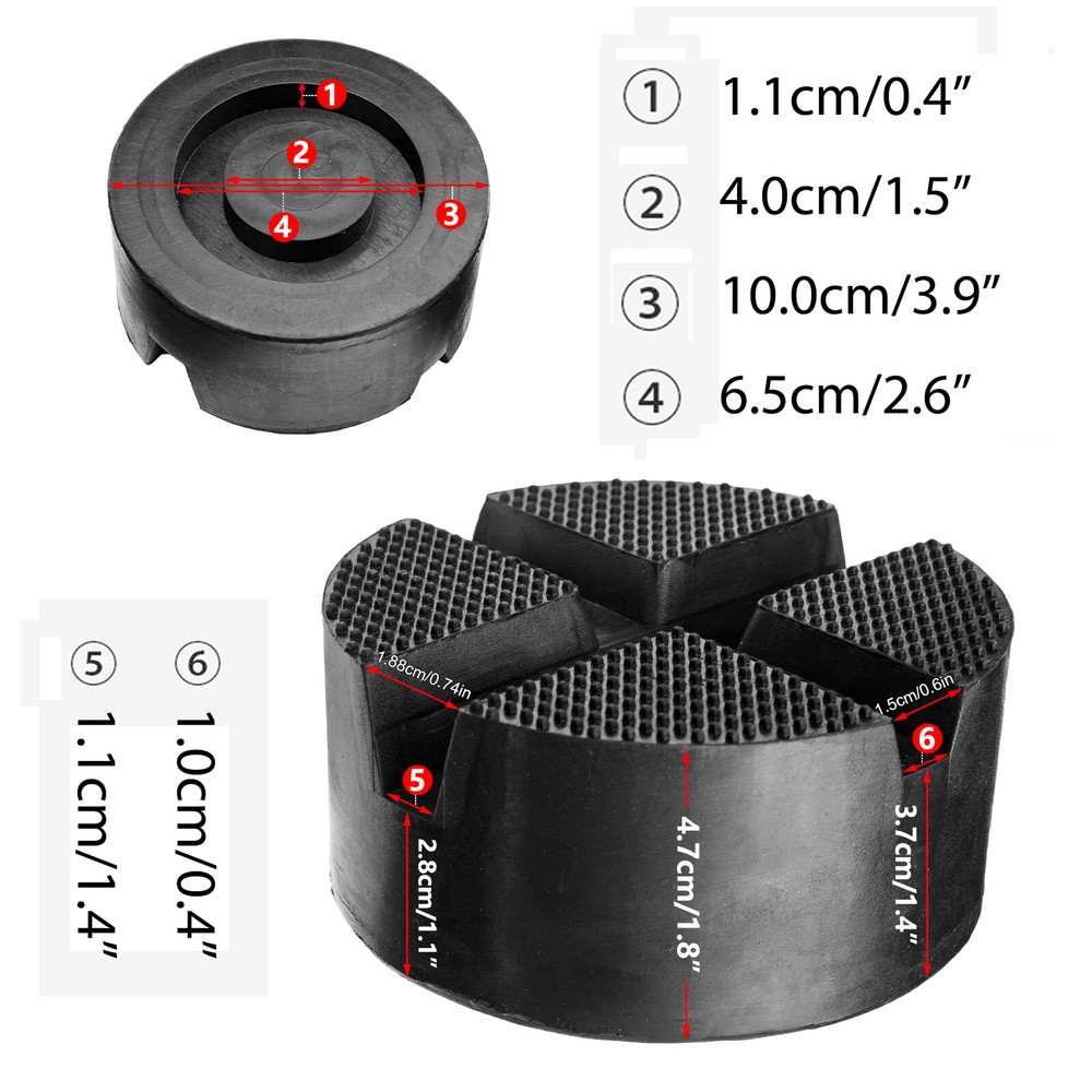 Cross Slotted Jack Pad Floor Support 3 Tons Frame Rail Protector Hydraulic Ramp