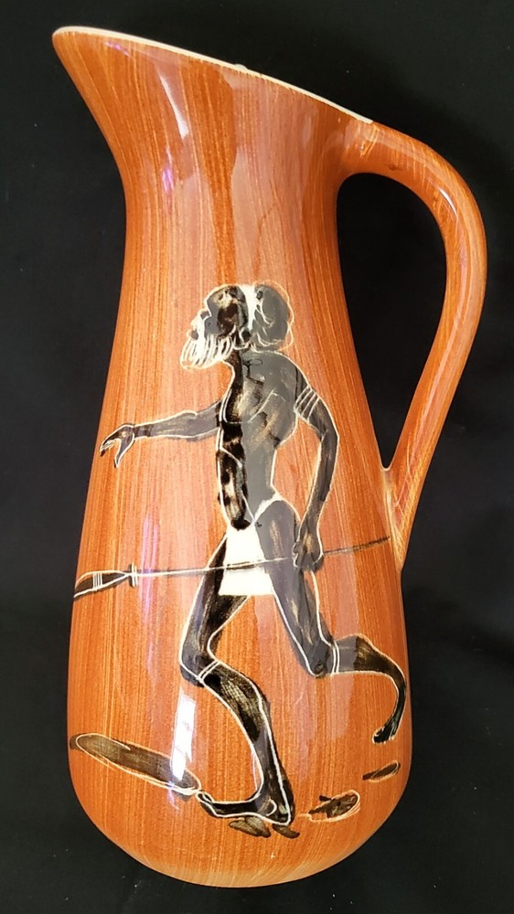 Vintage Florenz Ware Australia Aboriginal Pitcher