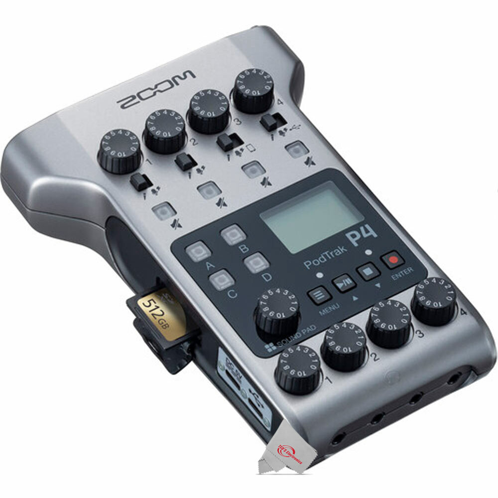 Zoom PodTrak P4 Portable Multitrack Podcast Recorder
