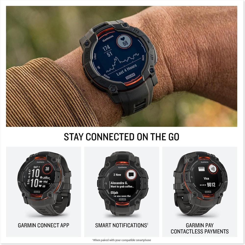 Garmin Instinct 3 Rugged Outdoor GPS Smartwatch
