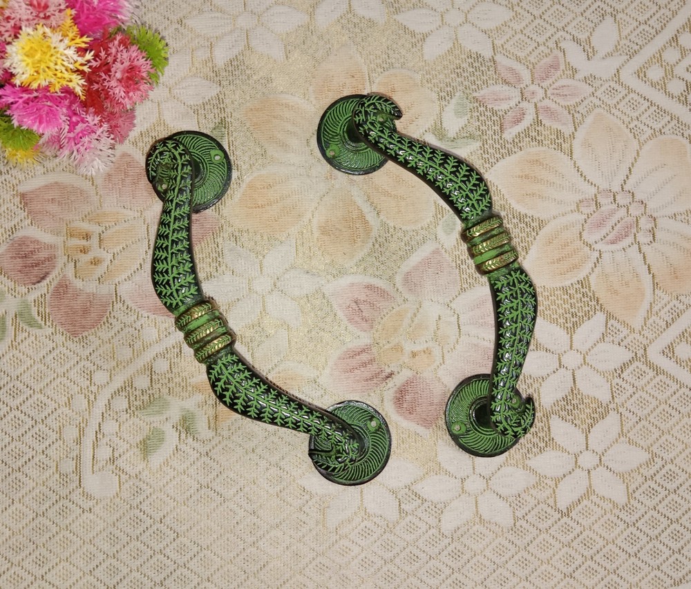 Bow & Arrow Design Door Handle Pair Brass Elegant Object Office Door Pull CA544