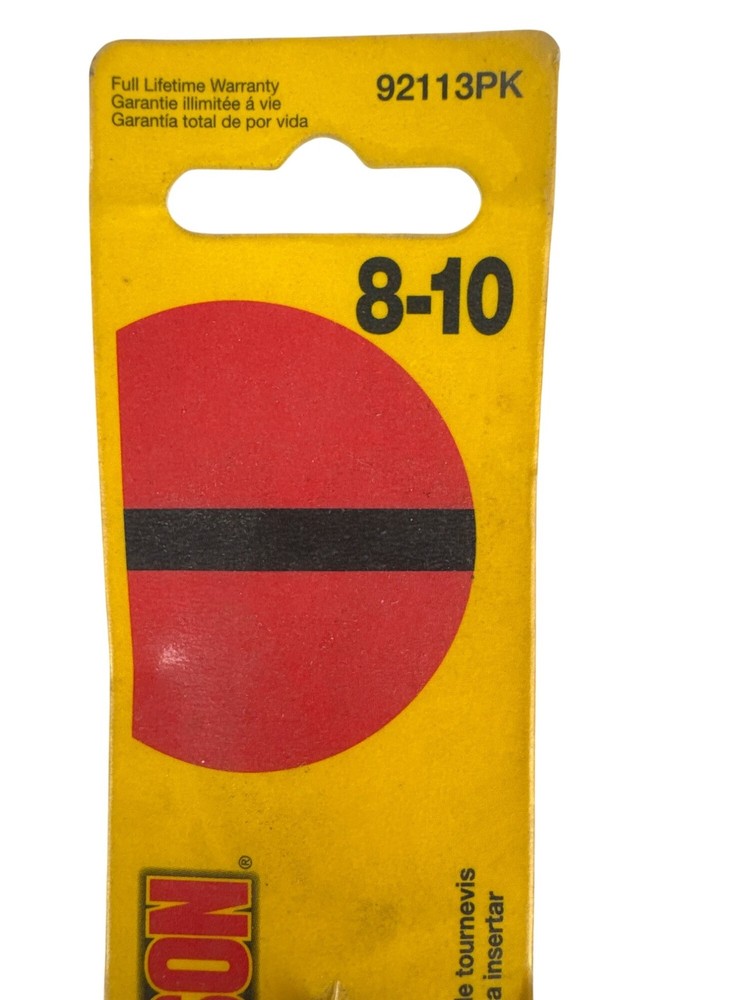 Hanson Slotted Insert Bit 8-10 USA-Made Durable Tool