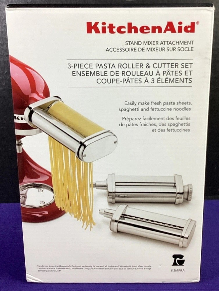 KitchenAid KSMPRA 3-Piece Pasta Roller & Cutter Set NEW