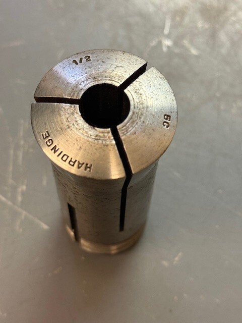 Hardinge 1/2" Round 5C Collet w/Internal Threads