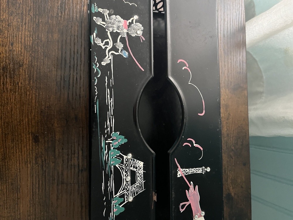 Rare MCM Black Metal Tissue Holder