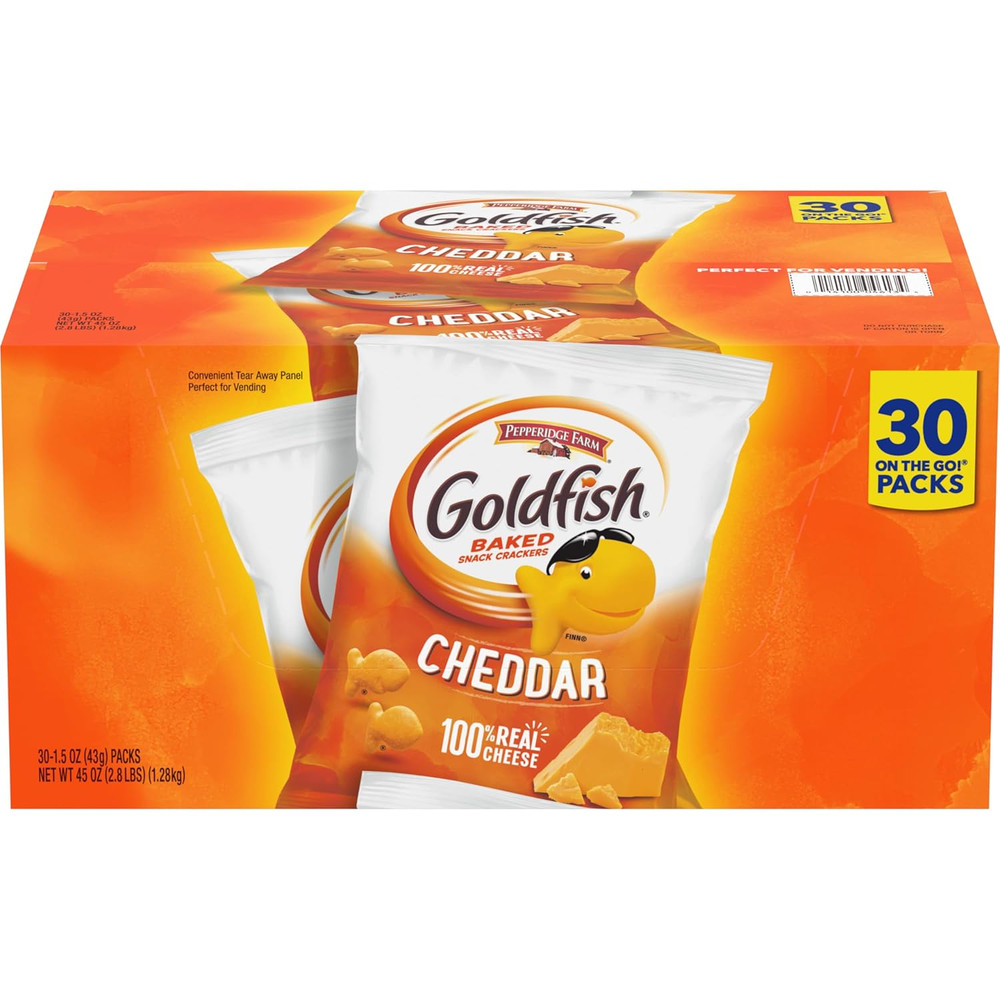 Pepperidge Farm  Cheddar Crackers, 1.5 Oz. Snack Packs, 30 Count