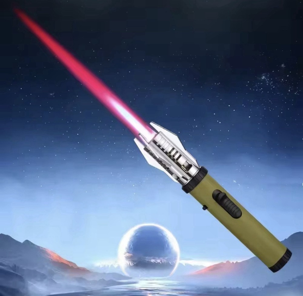 Lightsaber Design Torch Jet Lighter, Safety Switch, Windproof, Refillable