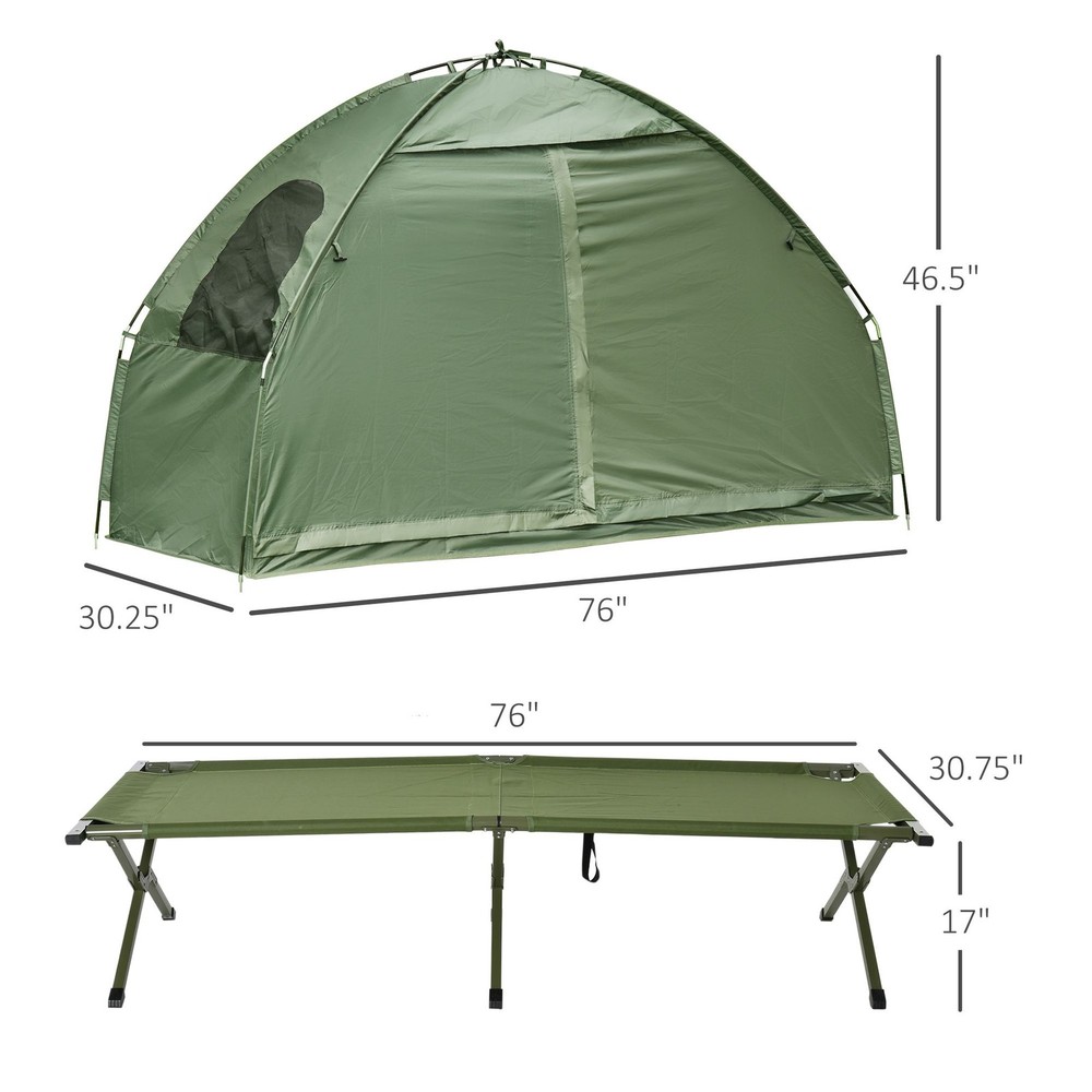 Efficient Dual Use Tent Cot 1 Person 76L Lightweight Design