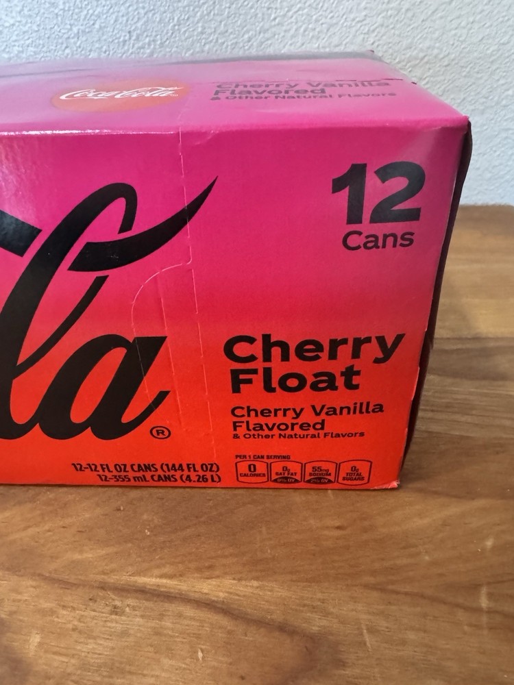 Coca-Cola ZERO CHERRY FLOAT 12 Pack 12oz Cans USA 10/2026 fridge pack NEW