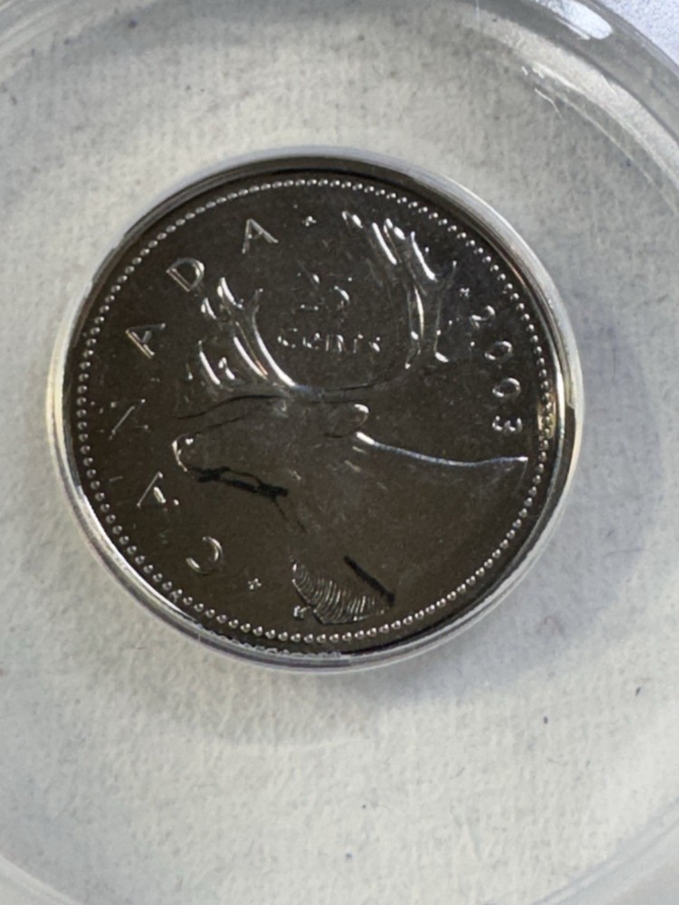 2003-P Canada 25 Cents Graded MS 67 by ANACS