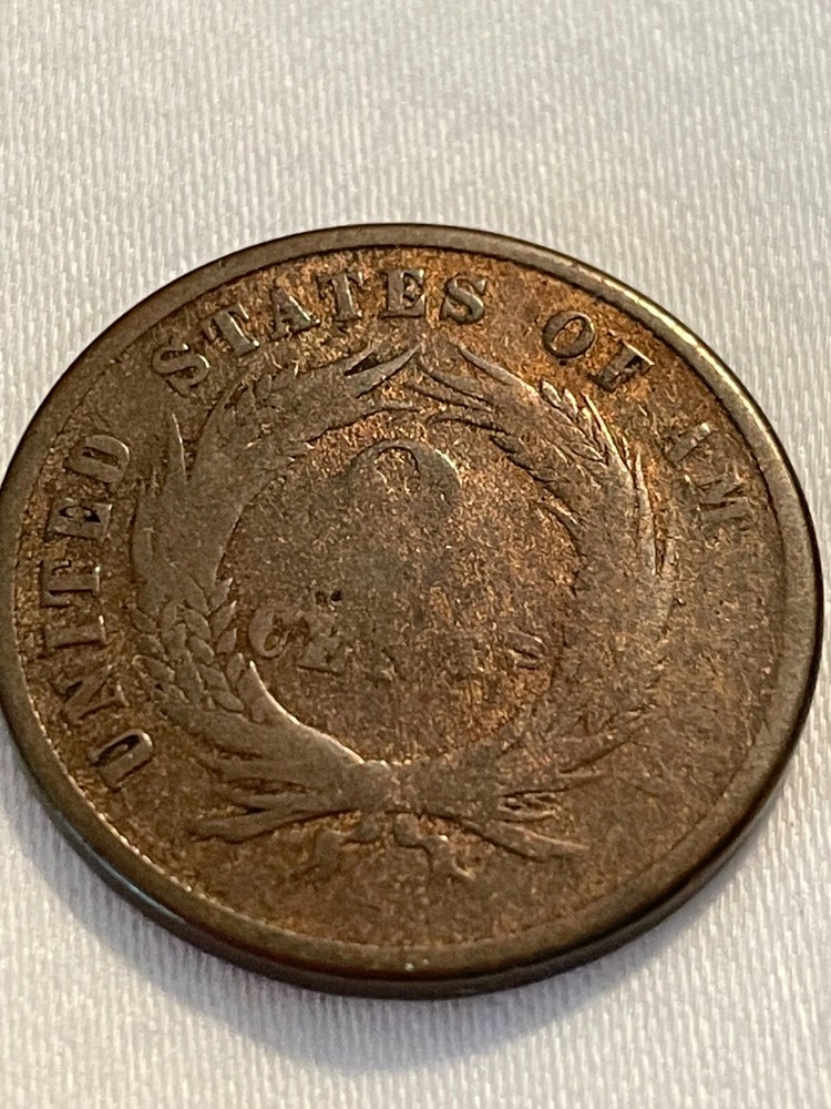 1865 2 cent coin