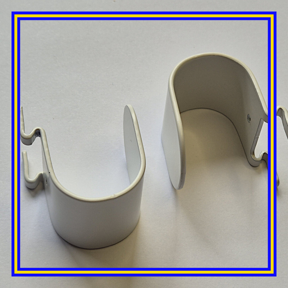 192285 X 2 IKEA White Metal Support Bracket