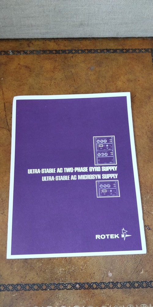 1950's Rotek ~ Gyro Supply / Microsyn Supply ~ Brochure Specs document