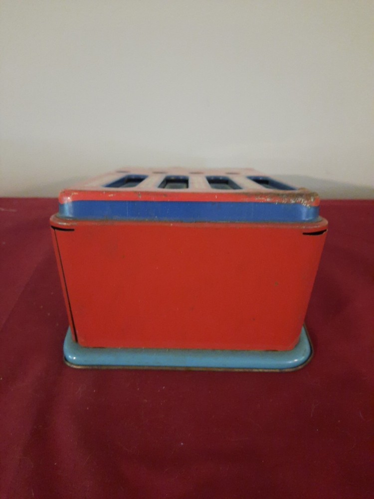 Wolverine Metal Tin Advantage 1940s Adding Machine Hand Pull Working Calculator