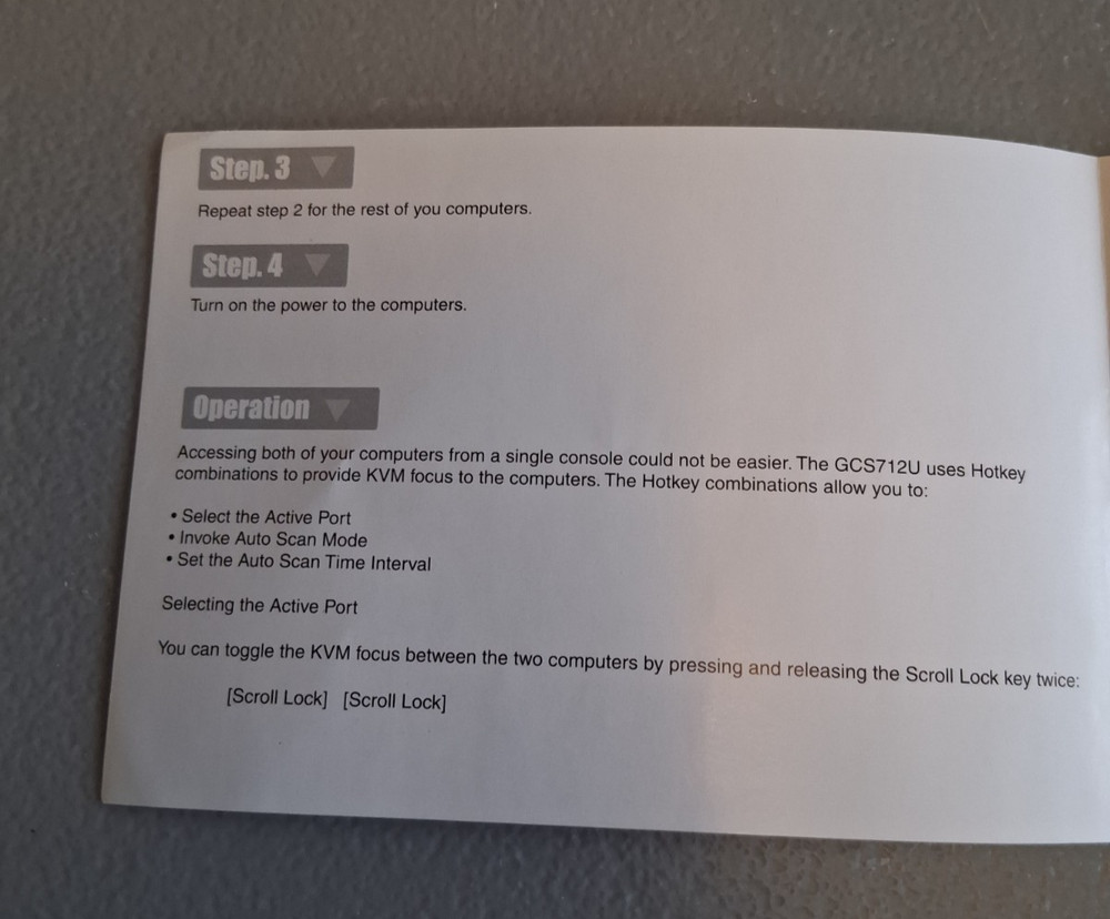IOGEAR usb audio KVM switch model GCS712U Controls 2 computers SEE Details