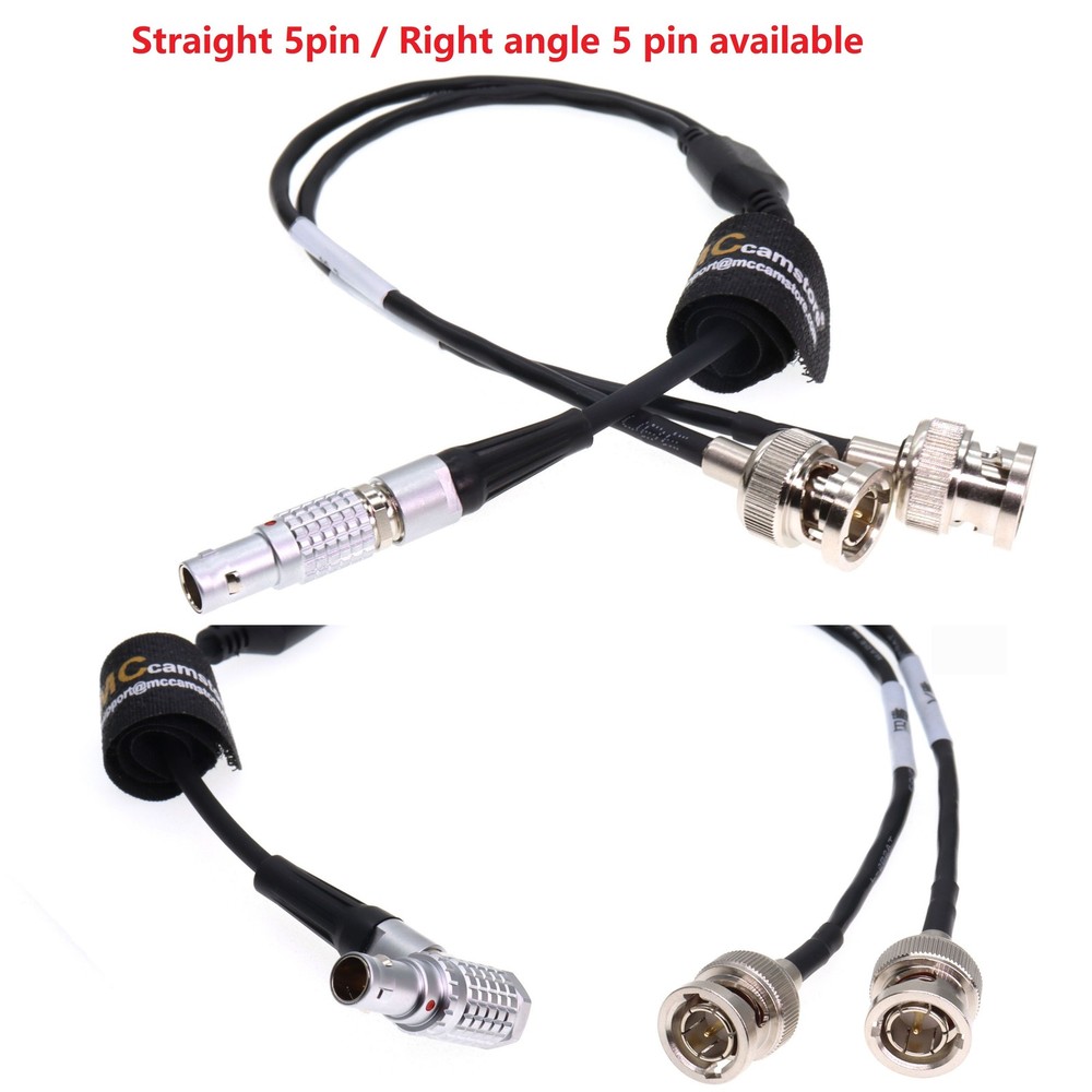 TIME Code Input Output Cable for Sound Devices XL-LB2 Angle 5 Pin to BNC Timecod