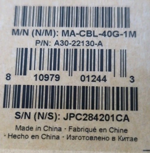 New Cisco MA-CBL-40G-1M STACK CABLE A30-22130