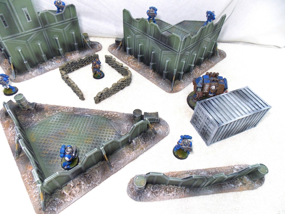 WARGAMING TERRAIN PAINTED BUNDLE 9 PIECE SET .....ADVANCE ORDERS