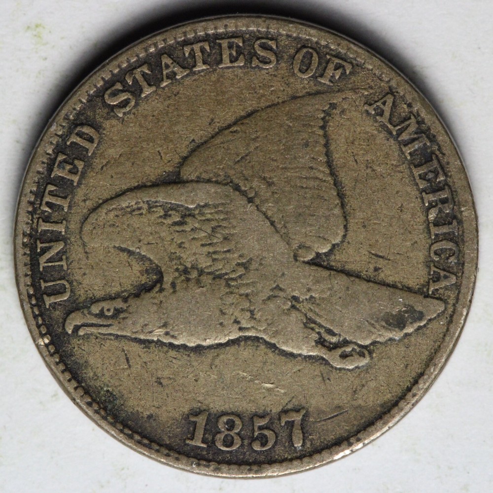 1857 Flying Eagle Cent Penny VF+ E187 VNE