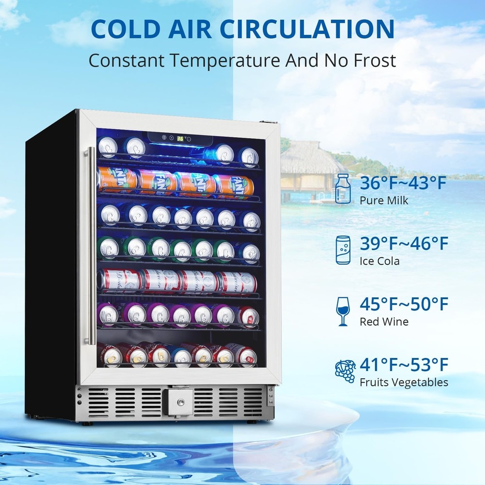 100 lbs LCD Display Commercial Ice Maker Stainless Steel Restaurant Cube Machine