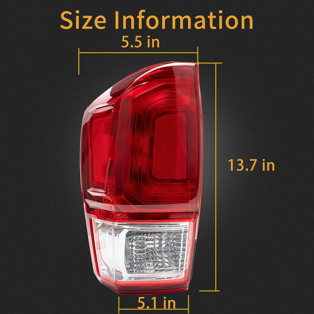 MiKaFex Left Side Rear Tail Light Housing Compatible with 2016-2022