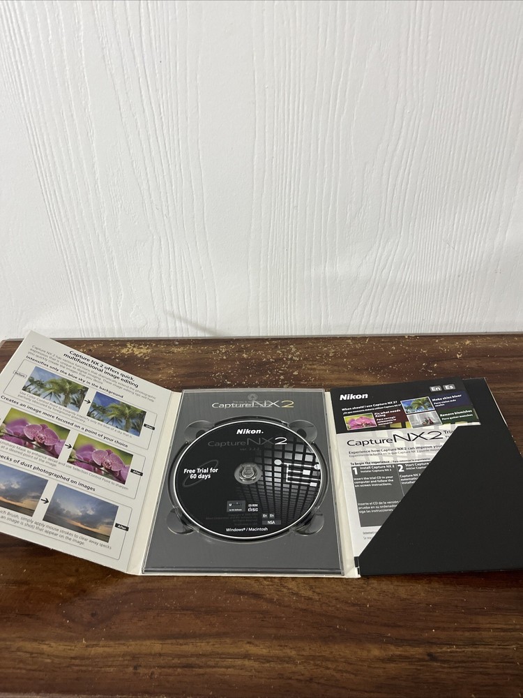 Nikon Capture NX 2 Camara Software CD Trial Version Windows & Mac Computer