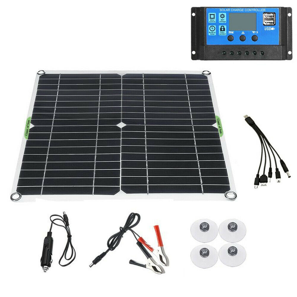 6000W Solar Panel Kit Solar Power Inverter Generator 100A Home 110V Grid System