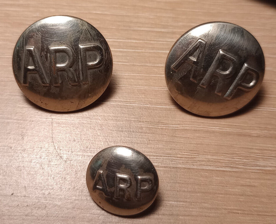 WW2 British Homefront ARP Uniform Buttons, 3