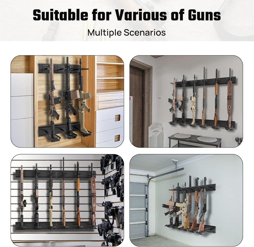 Zero-Maintenance Wall Mounted Gun Rack