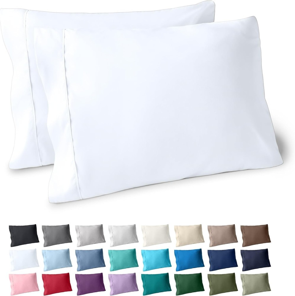 OEKO-TEX Certified Cooling Pillowcase Set - Soft Microfiber for Luxurious Sleep