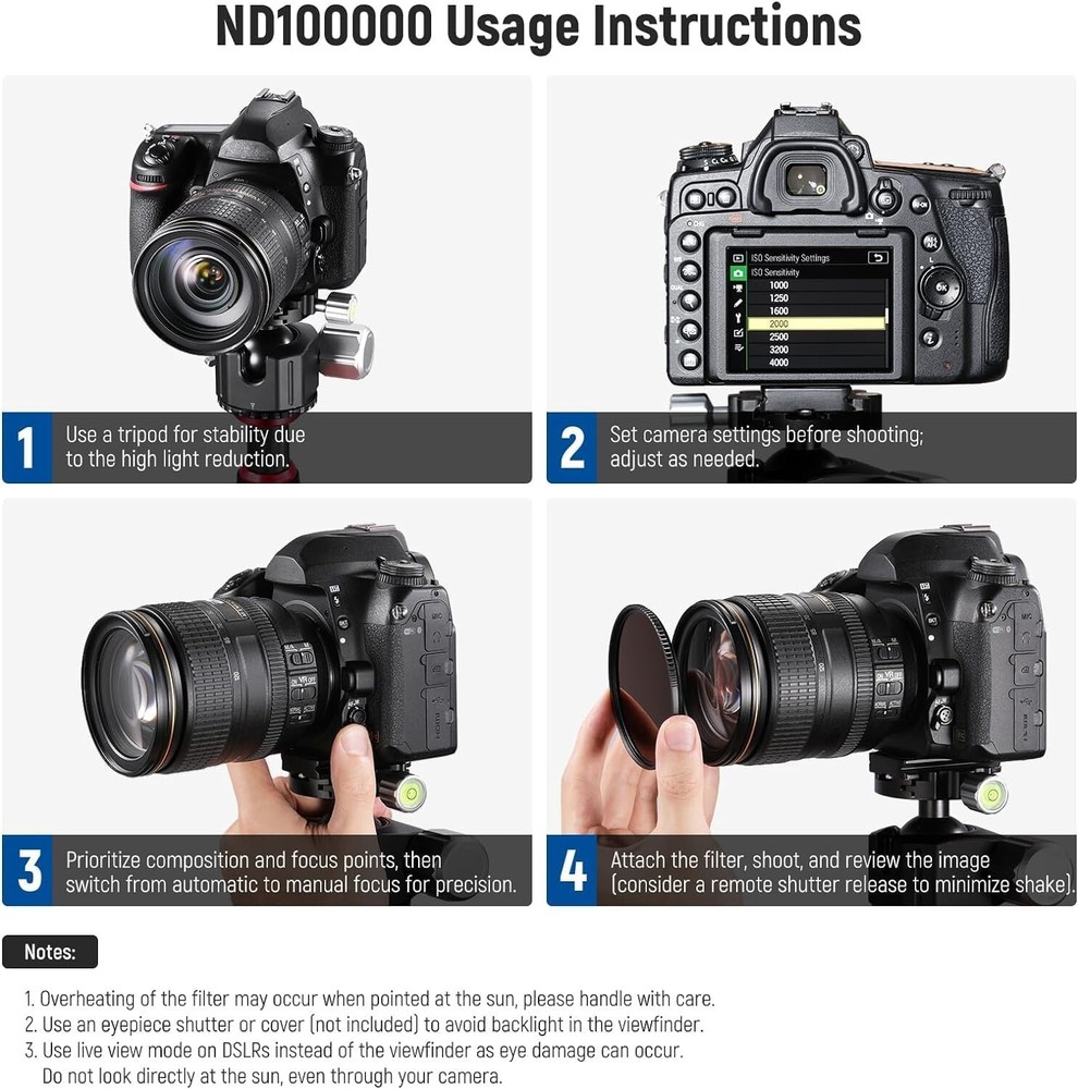 40.5MM ND2-1000 Neutral Density Lens Filter for Celestial Event Solar Eclipse