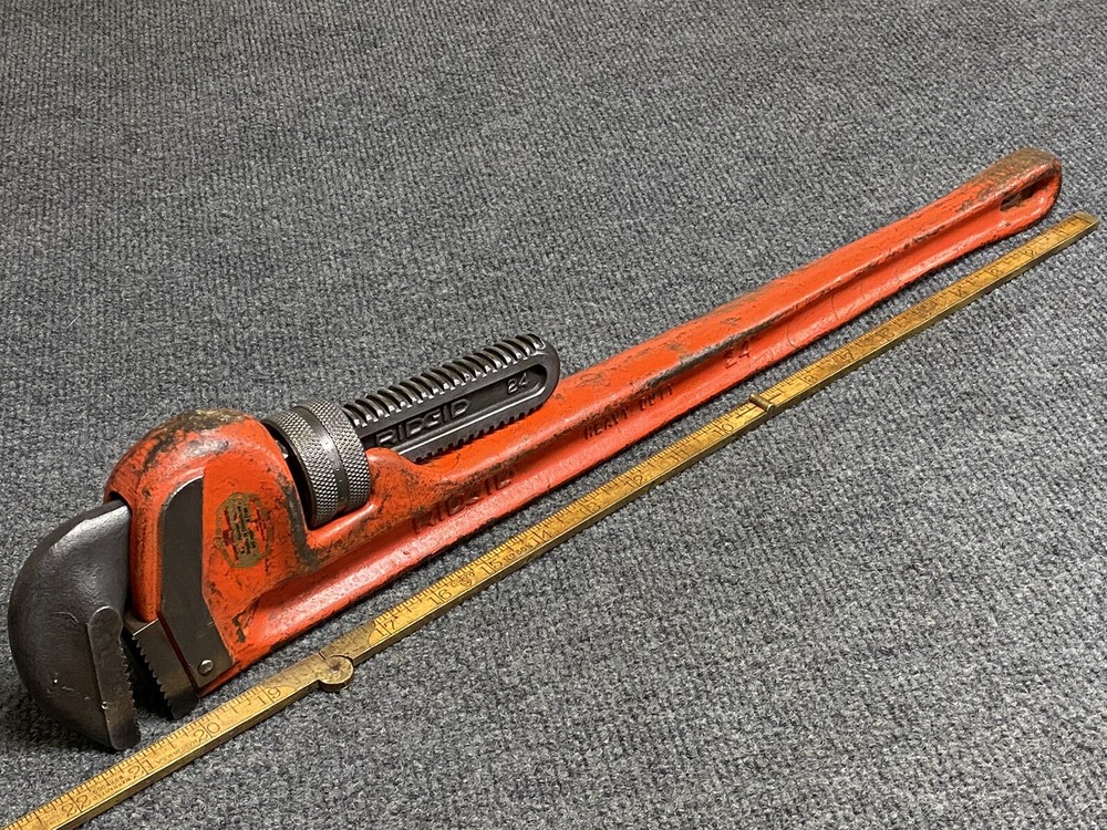 Ridgid Tools 24” Pipe Wrench With Partial Label
