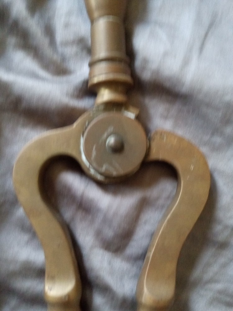 Replacement Handle And Grabbers For Fireplace Tongs Brass