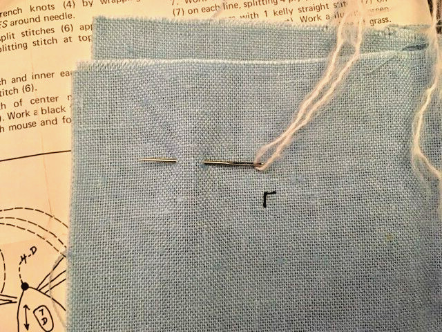 Mice Bernat Stitchery Kit SING FOR YOUR SUPPER SO-8079 12x16" barely started
