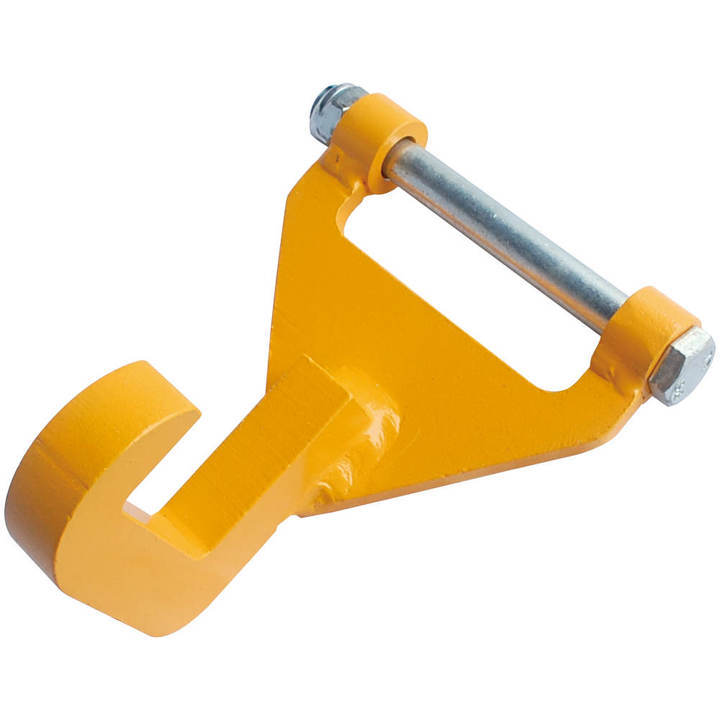 4" Container Roll Off Hook Pained Yellow Over Zinc Plated