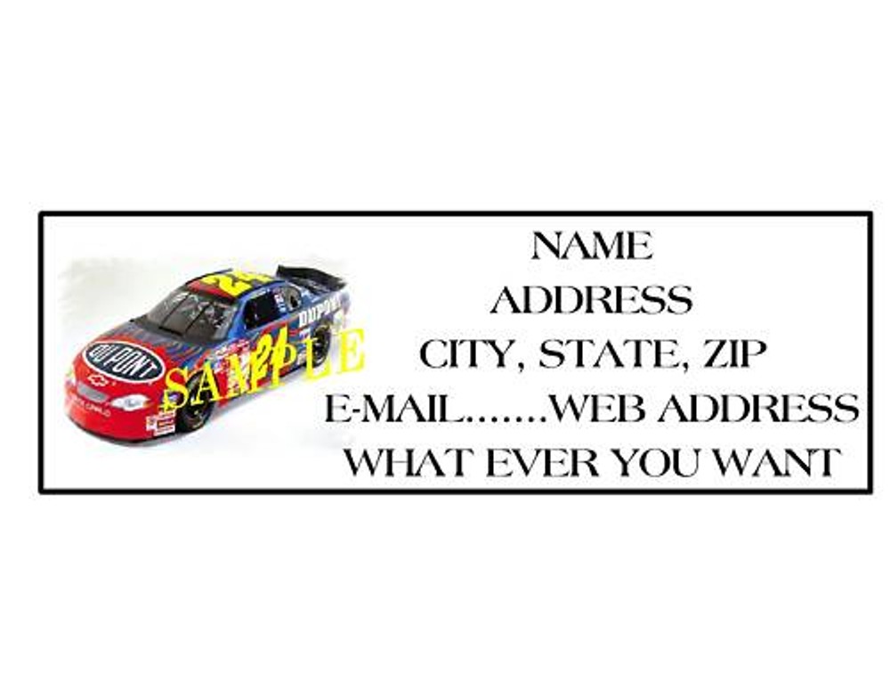 NASCAR/DRIVER CAR ADDRESS LABELS COOL!!!