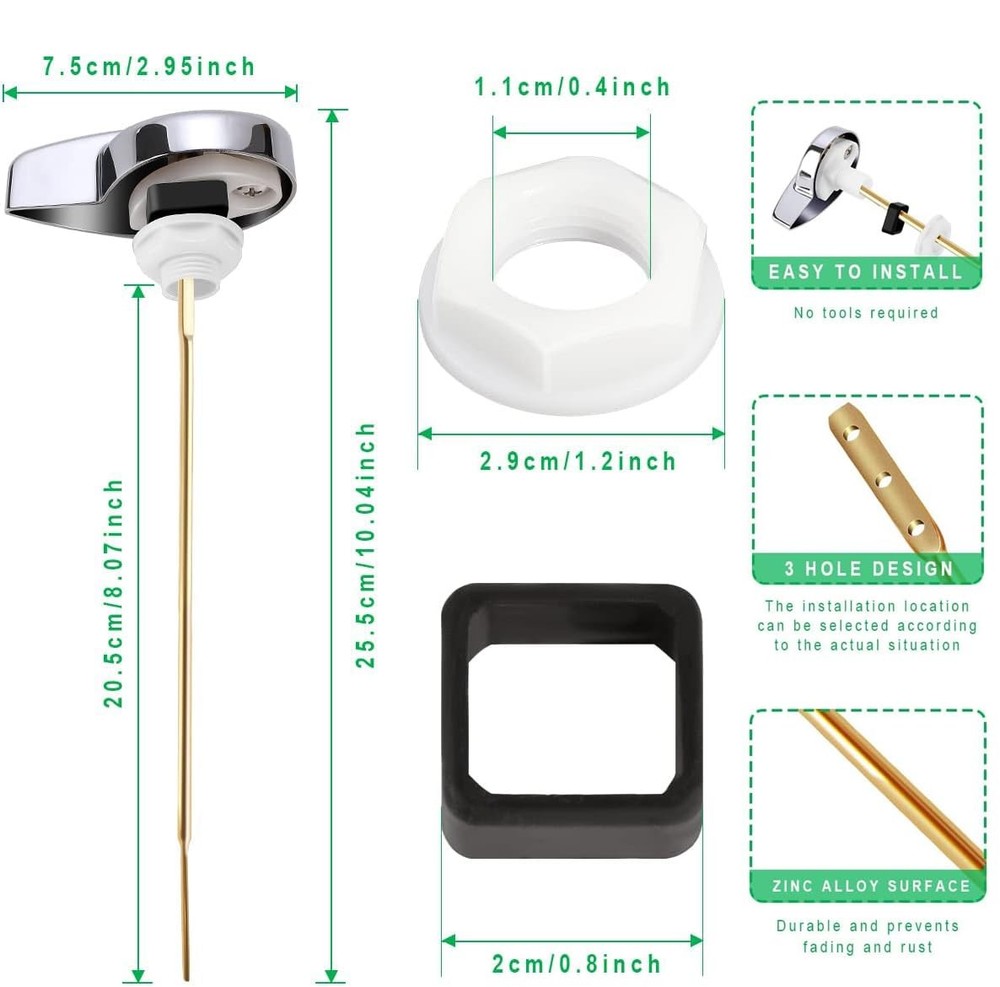 Side Mount Toilet Tank Flush Lever Handle For Toilets