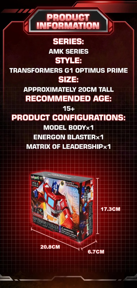 NIB | YOLOPARK Transformers: Generation 1 - Optimus Prime Model Kit