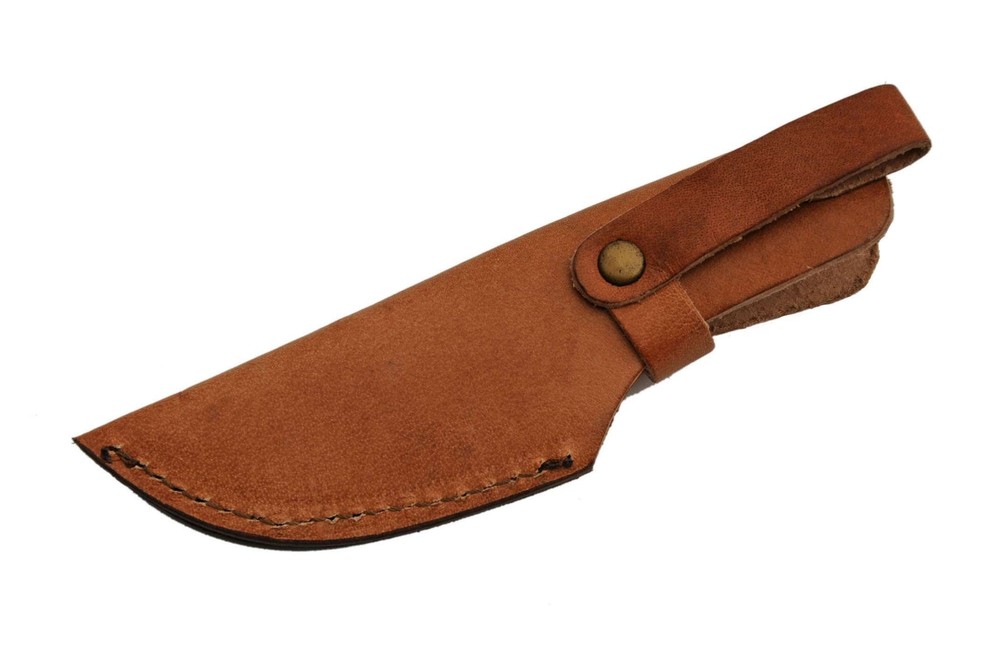 7.5" BONE HUNTING KNIFE with Leather Belt Sheath